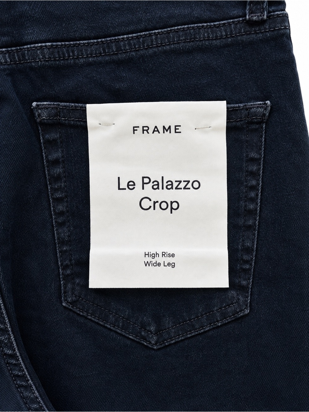 FRAME Le Palazzo Crop Jeans High Rise Wide Leg Dark Navy Size 29 NWT - Picture 10 of 13
